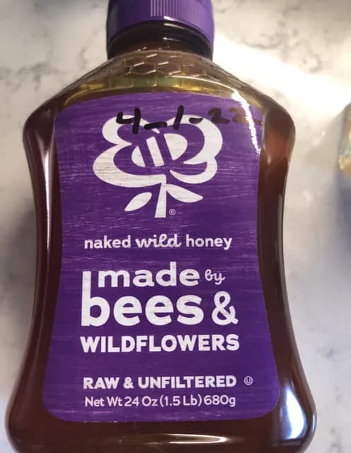 Naked Wild Honey Made By Bees & Wildflowers Raw & Unfiltered