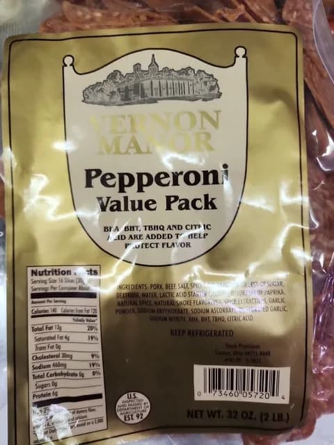 Vernon Manor Pepperoni Value