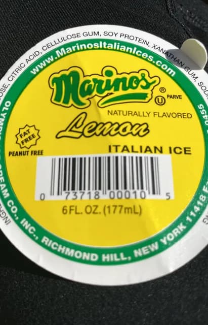 Marinos Lemon Italian Ice