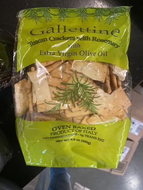 Gallettine Tuscan Crackers With Rosemary With Extra Virgin Olive Oil