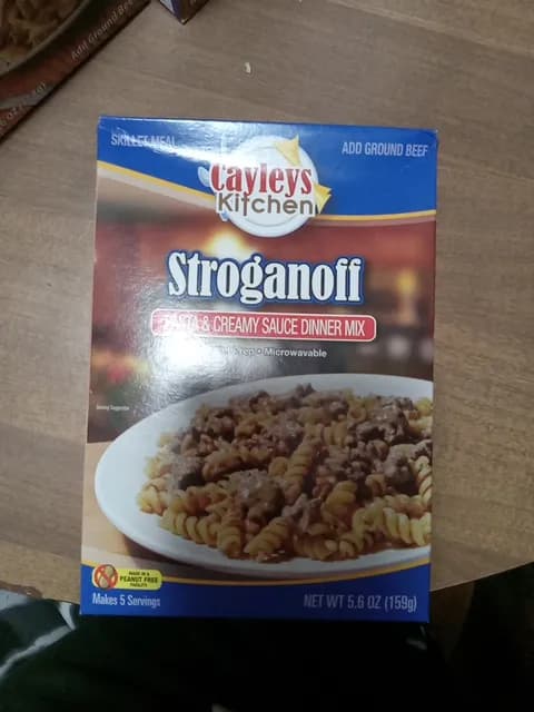 Cayley'S Kitchen Stroganoff Pasta & Creamy Sauce Dinner Mix