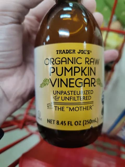 Trader Joe'S Organic Raw Pumpkin Vinegar Unpasteurized & Unfiltered