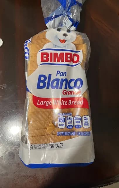 Bimbo Pan Blanco Grande Large White Bread