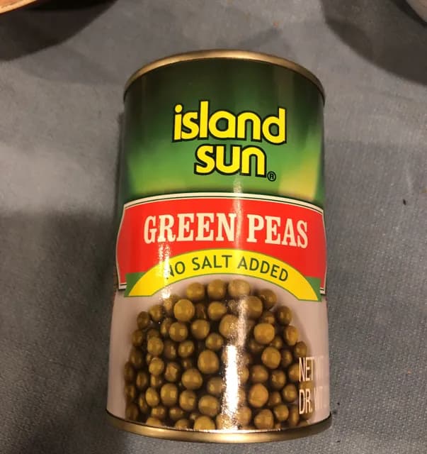 Island Sun Green Peas No Salt Added