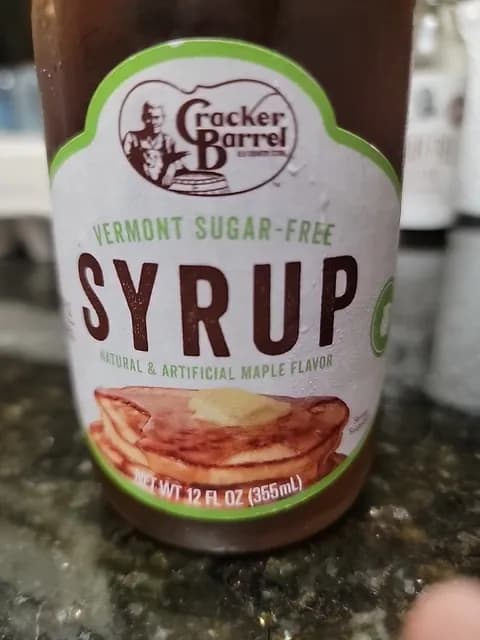 Cracker Barrel Vermont Sugar-Free Maple Flavor Syrup