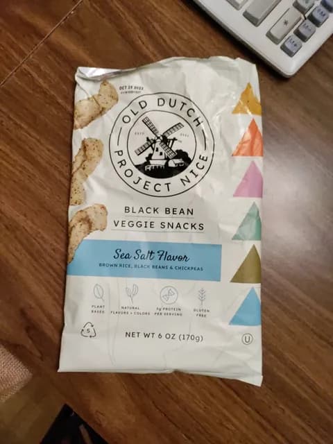 Old Dutch Project Nice Sea Salt Black Bean Veggie Snacks