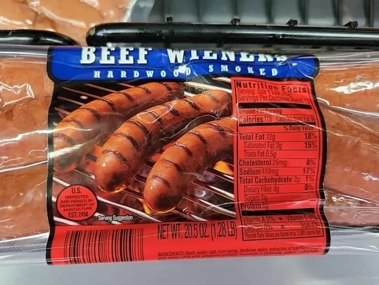 Schweigert Natural Casing Beef Wieners Hardwood Smoked