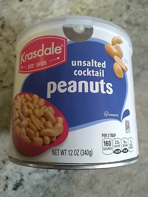 Krasdale Unsalted Cocktail Peanuts