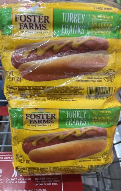 Foster Farms Turkey Franks 8 Jumbo Franks