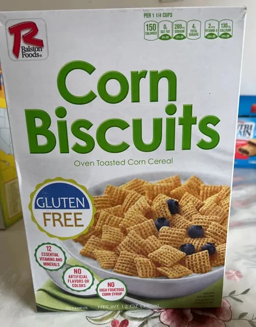 Ralston Foods Corn Biscuits Oven Toasted Corn Cereal