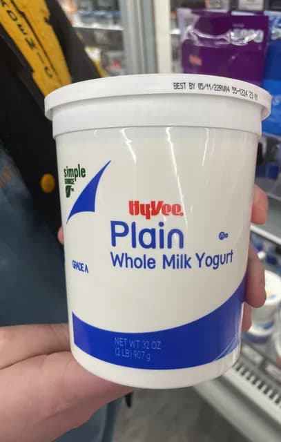 Simple Source Hyvee Plain Whole Milk Yogurt