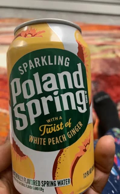 Poland Spring Sparkling With A Twist Of White Peach Ginger
