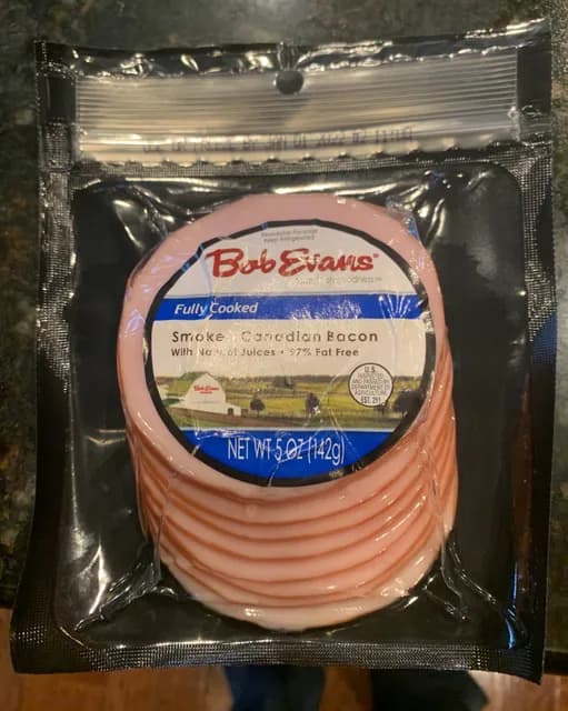 Bob Evans Fully Cooked Smoked Canadian Bacon With Natural Juices