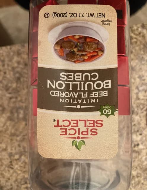Spice Select Imitation Beef Flavored Bouillon Cubes