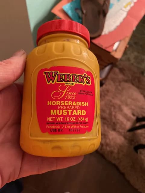 Weber'S Horseradish Prepared Mustard