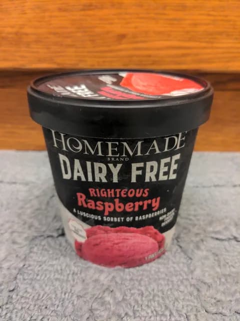 Homemade Dairy Free Righteous Raspberry  Dessert