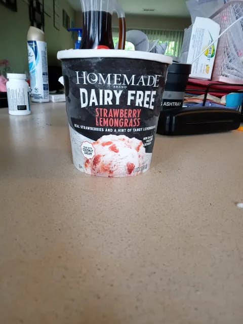 Homemade Brand Dairy Free Strawberry Lemongrass Non-Dairy  Dessert
