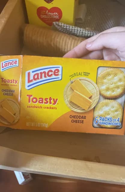 Lance Toasty Sandwich Crackers Cheddar Cheese