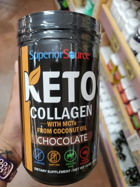 Superior Source Keto Collagen With Mcts From Coconut Oil, Chocolate Flavor