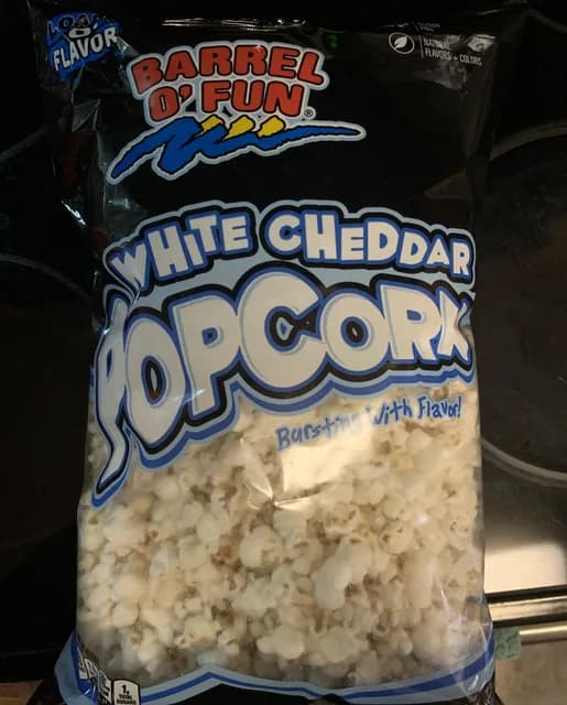 Barrel O' Fun White Cheddar Popcorn