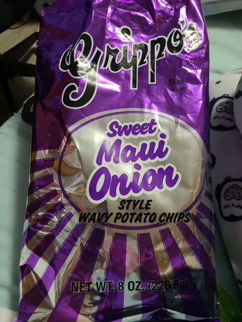 Grippo'S Sweet Maui Onion Style Wavy Potato Chips