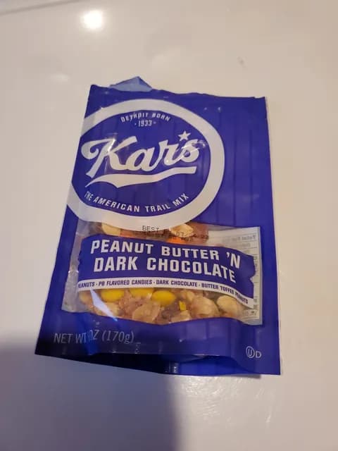 Kar'S Peanut Butter 'N Dark Chocolate Trail Mix Snacks