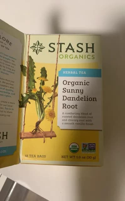 Stash Organics Herbal Tea Organic Sunny Dandelion Root