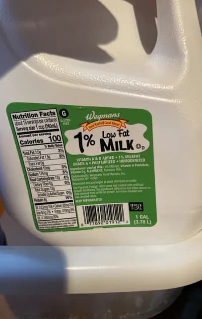 Wegmans 1% Low Fat Milk