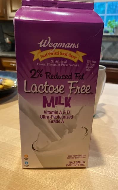 Wegmans 2% Reduced Fat Lactose Free Milk
