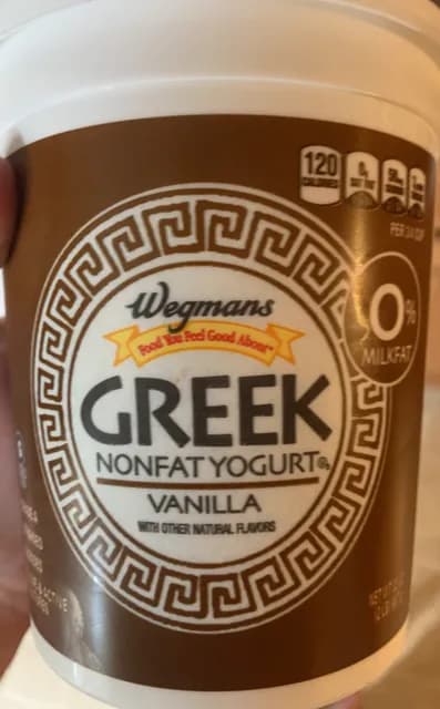 Wegmans Greek Vanilla Nonfat Yogurt
