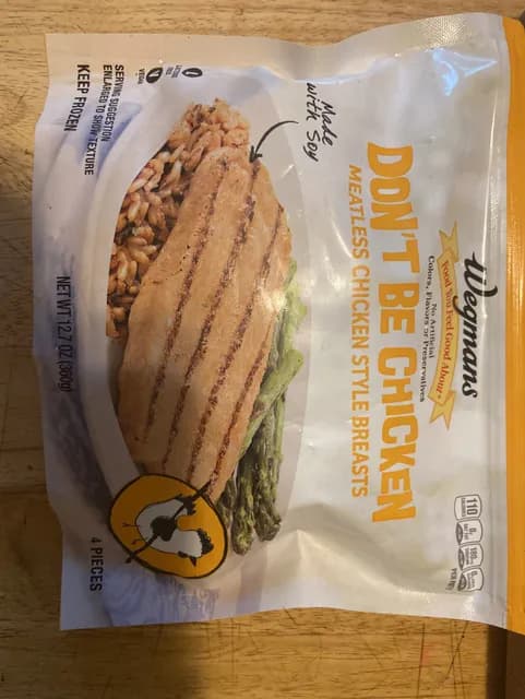 Wegmans Don'T Be Chicken Meatless Chicken Style Breasts