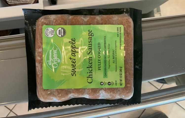 Wegmans Organic Sweet Apple Chicken Sausage