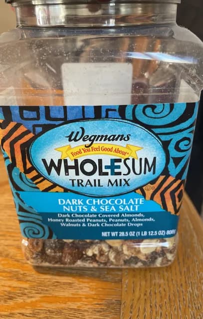 Wegmans Wholesum Trail Mix Dark Chocolate Nuts & Sea Salt