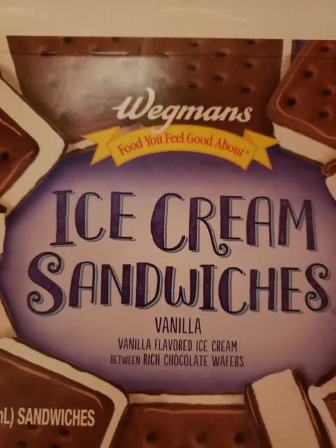 Wegmans Ice Cream Sandwiches Vanilla