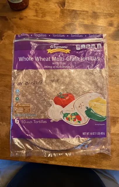 Wegmans Whole Wheat Multi-Grain Tortillas With Flax
