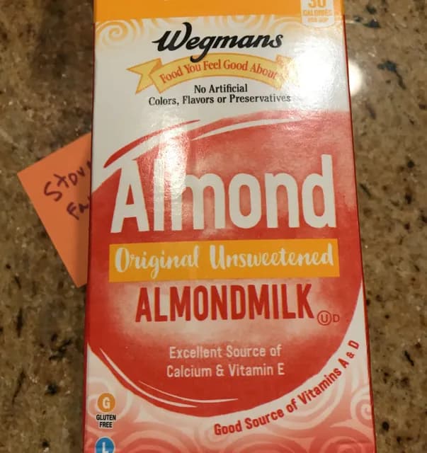 Wegmans Original Unsweetened Almond Milk