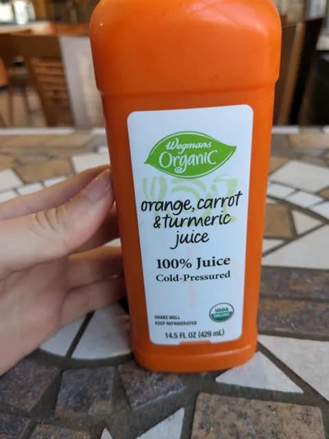 Wegmans Organic Orange, Carrot & Turmeric Juice