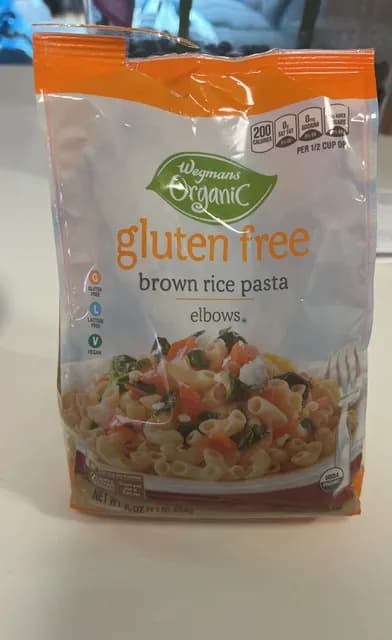 Wegmans Organic Gluten Free Brown Rice Elbows Pasta
