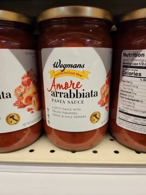 Wegmans Amore Arrabbiata Pasta Sauce