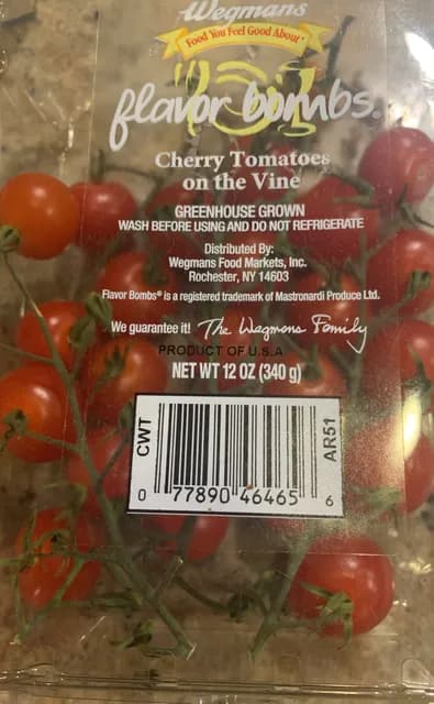 Wegmans Flavor Bombs Cherry Tomatoes On The Vine