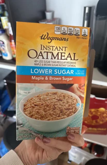 Wegmans Lower Sugar Maple & Brown Sugar Instant Oatmeal
