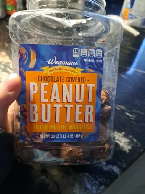 Wegmans Chocolate Covered Peanut Butter Filled Pretzel Nuggets