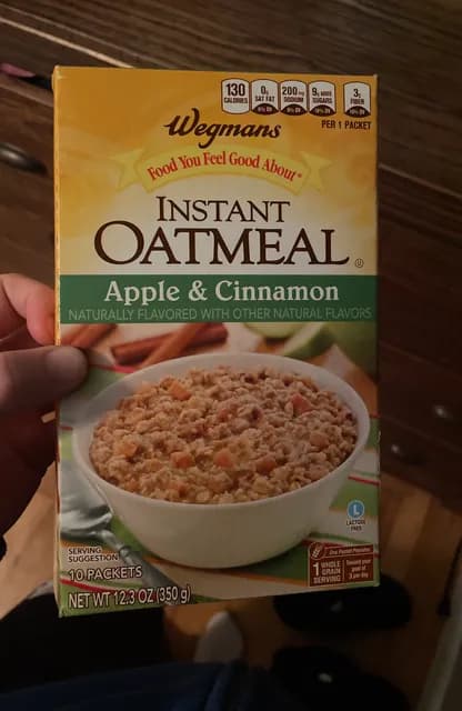 Wegmans Instant Oatmeal Apple & Cinnamon
