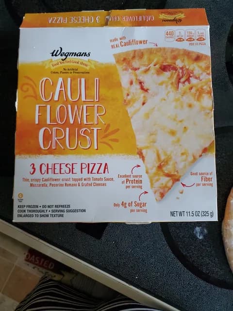 Wegmans Cauliflower Crust 3 Cheese Pizza