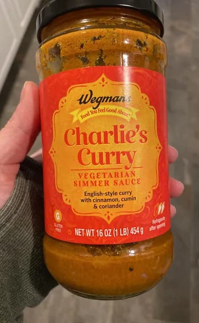Wegmans Charlie'S Curry Vegetarian Simmer Sauce