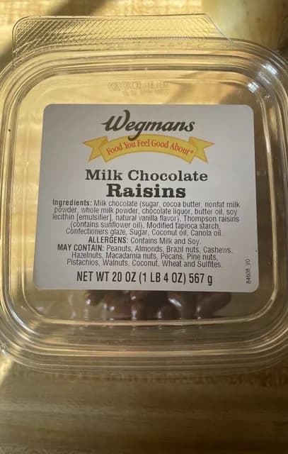 Wegmans Milk Chocolate Raisins
