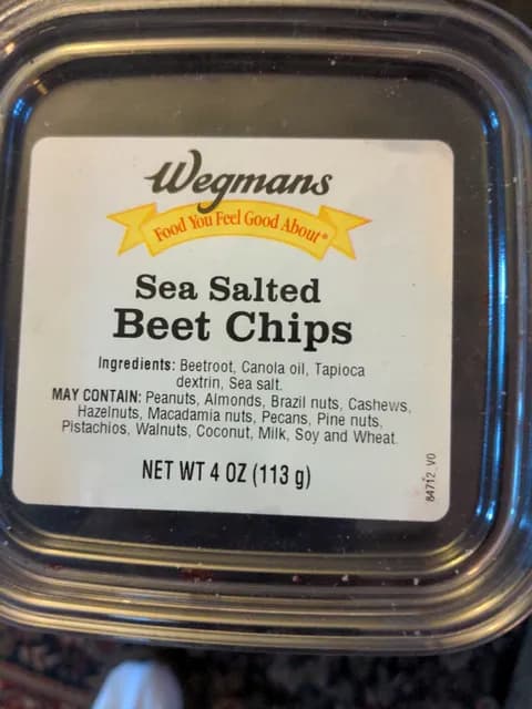 Wegmans Sea Salted Beet Chips