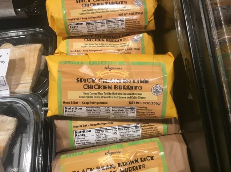 Wegmans Spicy Cilantro Lime Chicken Burrito