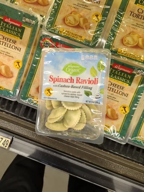 Wegmans Spinach Ravioli With Cashew-Based Filling