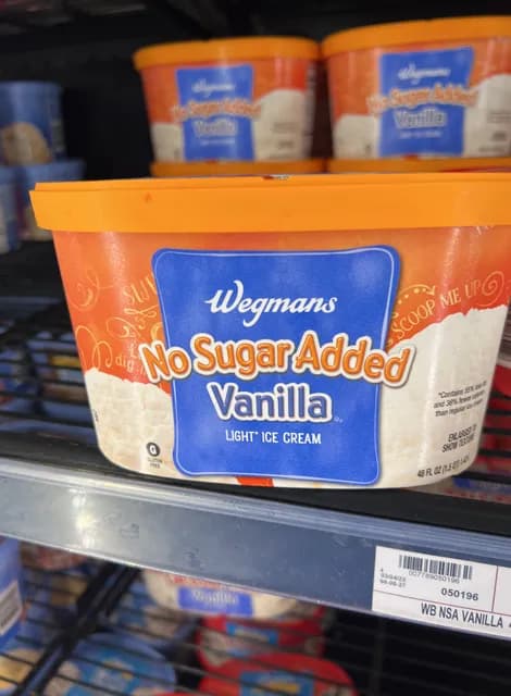 Wegmans No Sugar Added Vanilla Light Ice Cream
